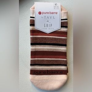 Pure Barre Sticky Socks - Clay Stripe